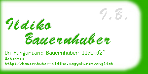 ildiko bauernhuber business card